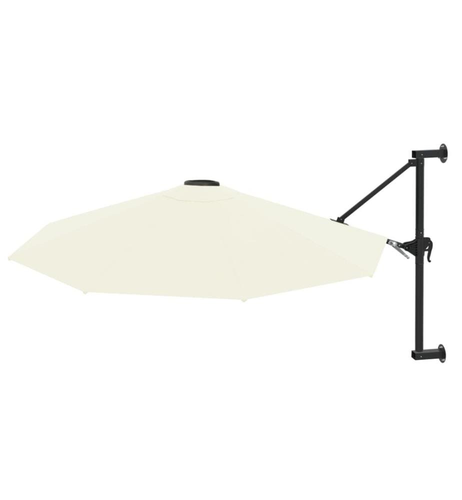 Parasol mural avec mât métallique 300 cm Sable