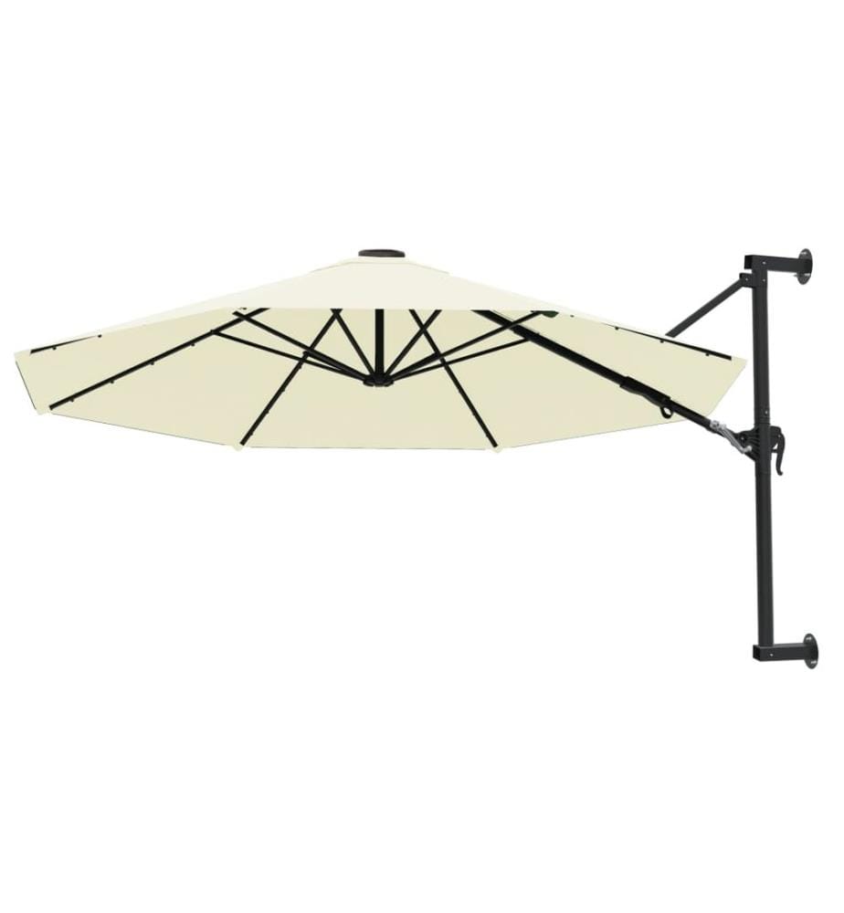 Parasol mural avec mât métallique 300 cm Sable