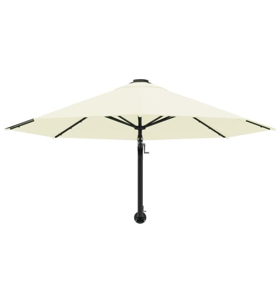 Parasol mural avec mât métallique 300 cm Sable