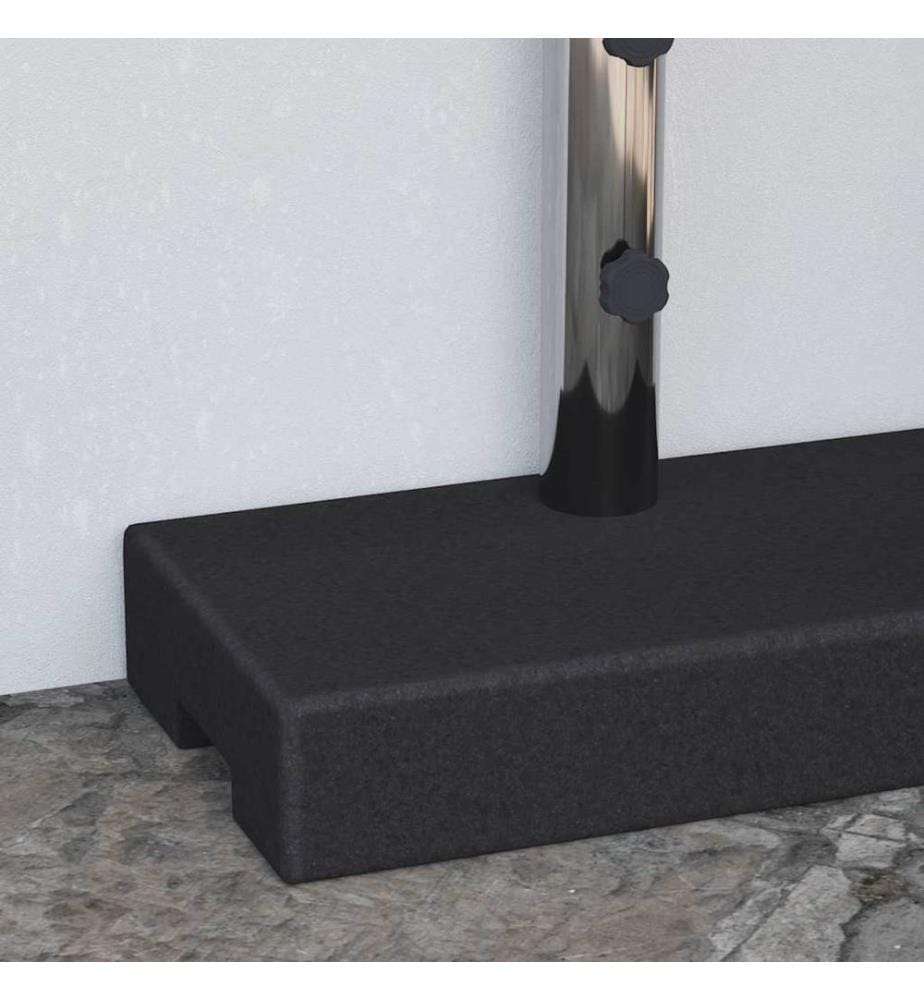 Sonnenschirmständer Granit 25 kg Rechteckig Schwarz