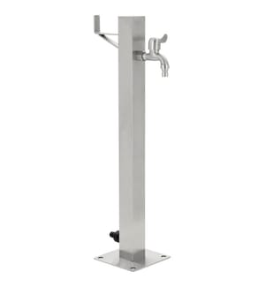 Garten-Wassersäule Edelstahl Quadratisch 65 cm