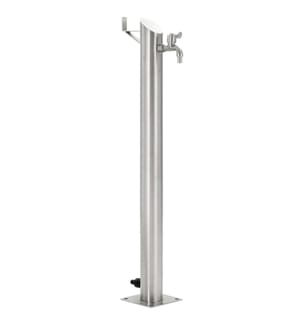 Garten-Wassersäule Edelstahl Rund 95 cm