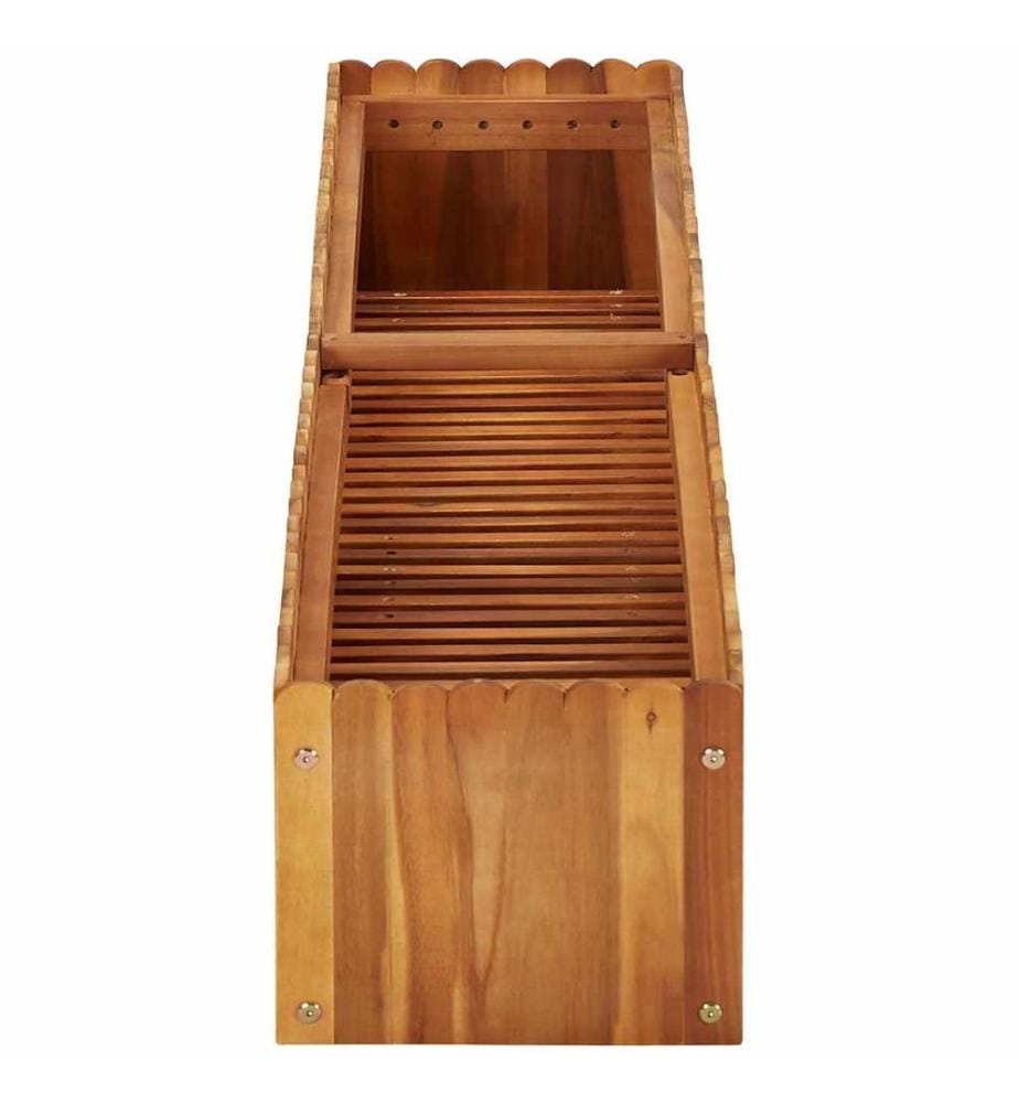 Garten-Hochbeet 150x30x25 cm Massivholz Akazie