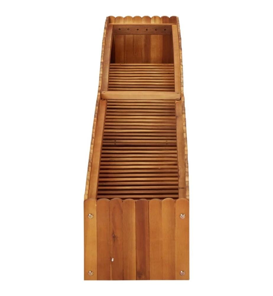 Garten-Hochbeet 200x30x25 cm Massivholz Akazie