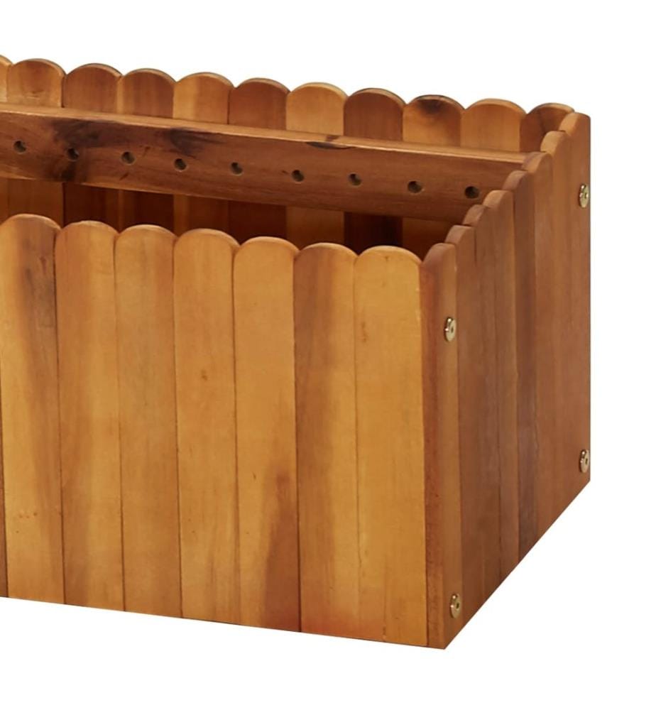 Garten-Hochbeet 200x30x25 cm Massivholz Akazie