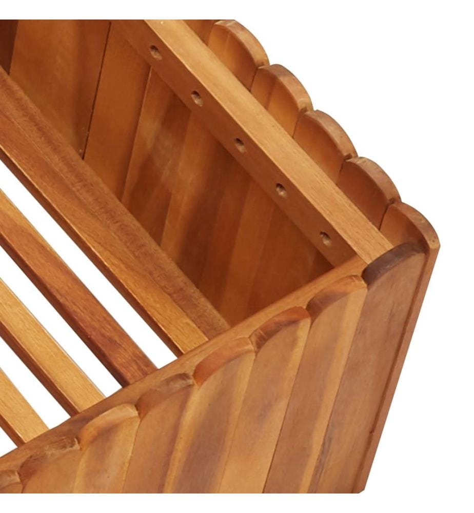Garten-Hochbeet 100 x 100 x 25 cm Massivholz Akazie