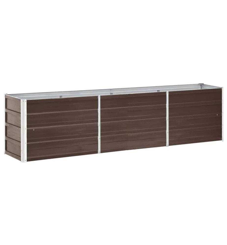 Garten-Hochbeet Verzinkter Stahl 240×40×45 cm Braun