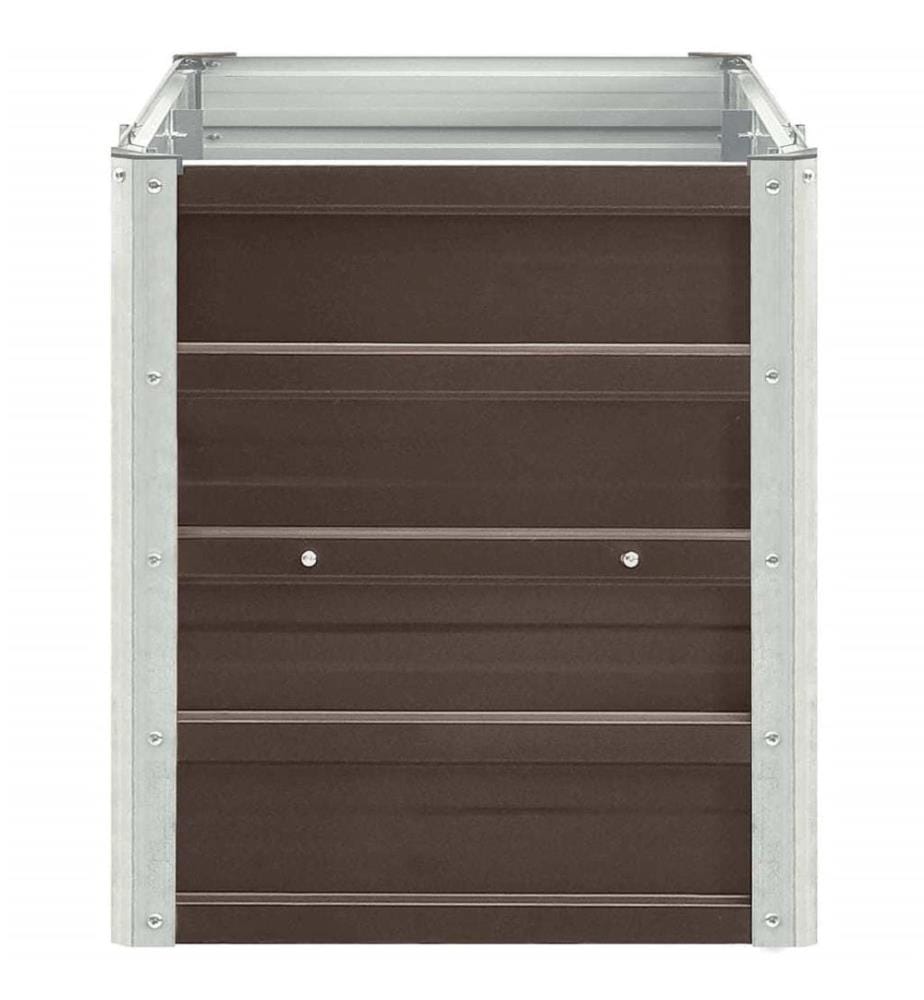 Garten-Hochbeet Verzinkter Stahl 240×40×45 cm Braun