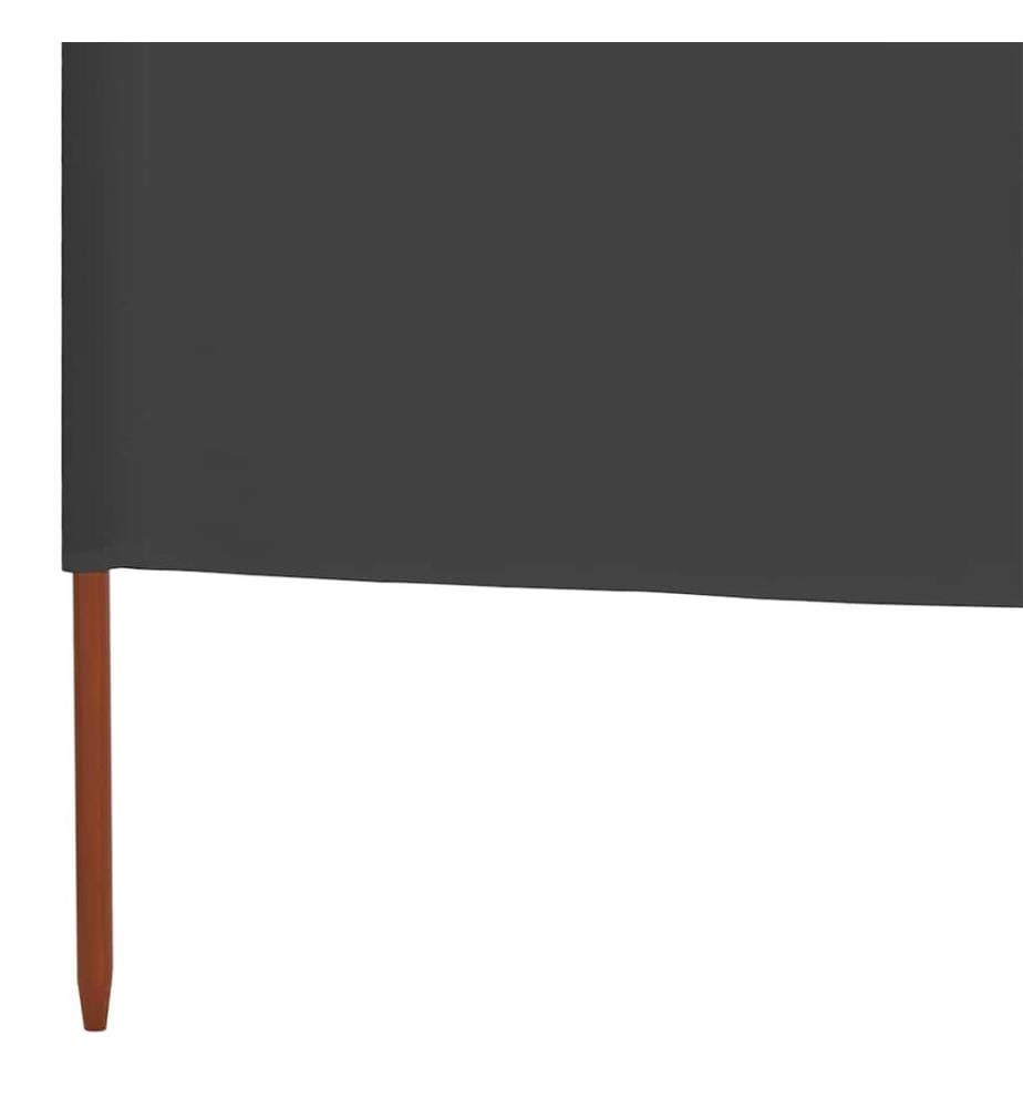 6-teiliges Windschutzgewebe 800 x 160 cm Anthrazit
