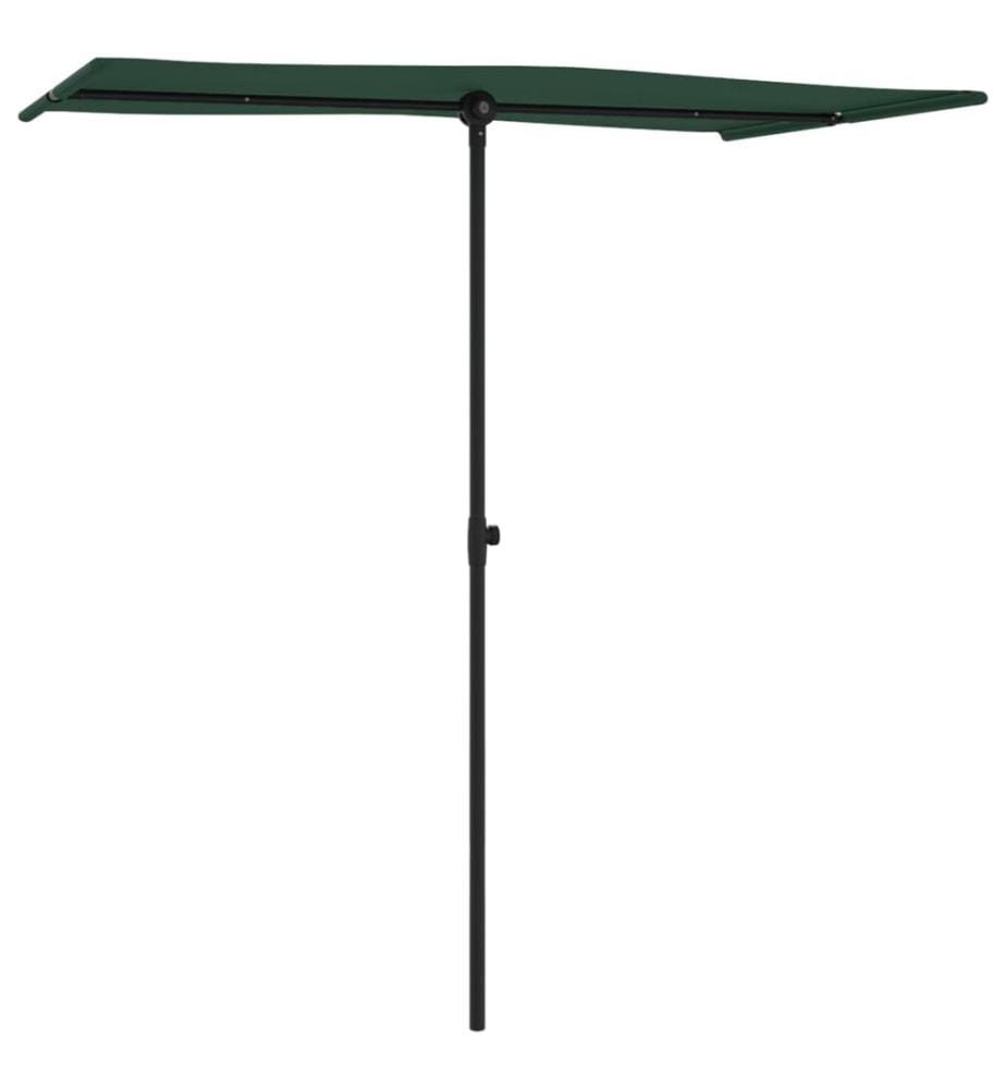 Sonnenschirm mit Aluminium-Mast 180x110 cm Grün