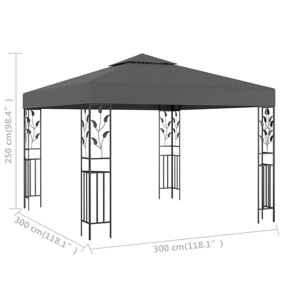 Pavillon 3×3 m Anthrazit