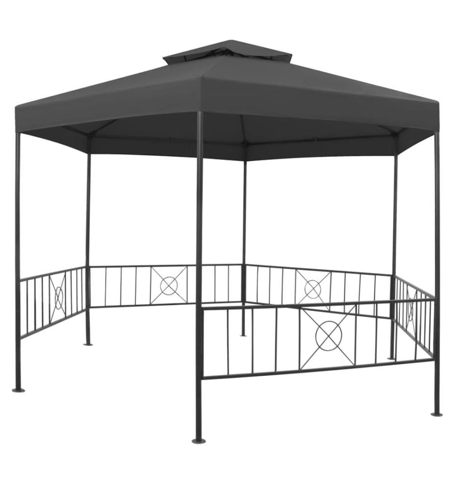 Gartenpavillon 323x275x265 cm Anthrazit