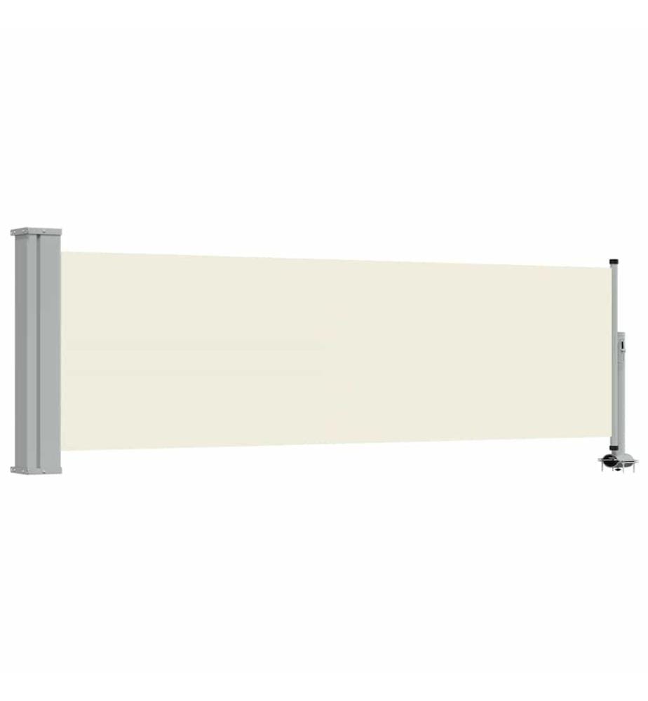 Auvent latéral rétractable de patio 80x300 cm Crème