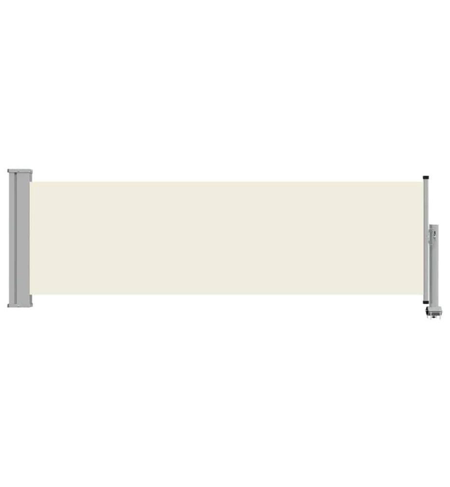 Auvent latéral rétractable de patio 80x300 cm Crème
