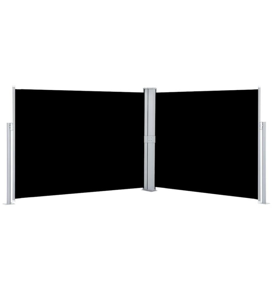 Ausziehbare Seitenmarkise Schwarz 140 x 1000 cm