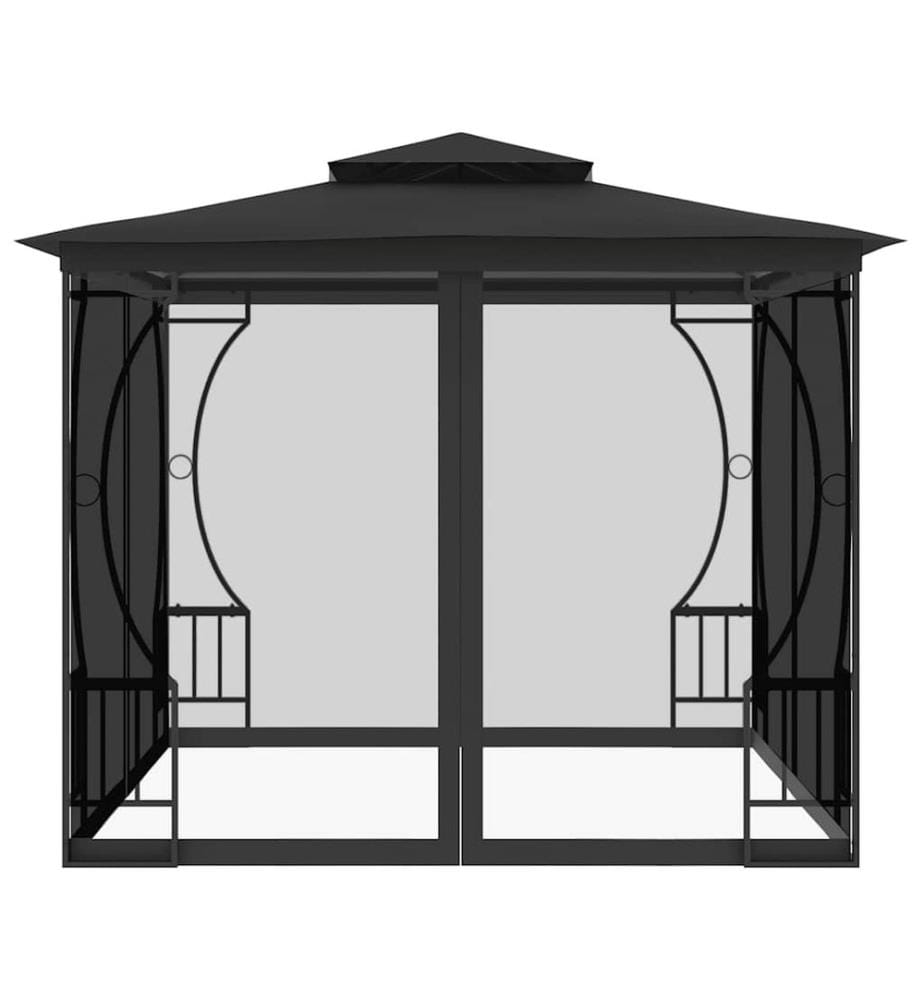 Tonnelle avec moustiquaire 300x300x265 cm Anthracite