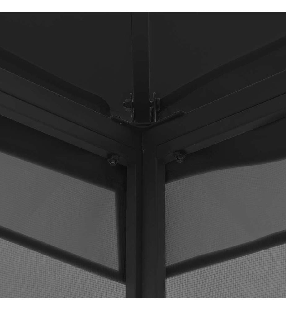 Tonnelle avec moustiquaire 300x300x265 cm Anthracite