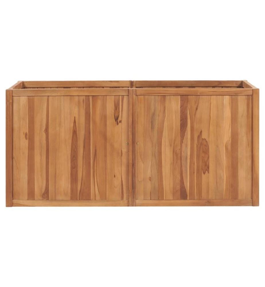 Garten-Hochbeet 150 x 50 x 70 cm Massivholz Teak