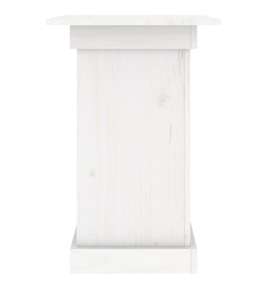Support à fleurs Blanc 40x40x60 cm Bois de pin solide