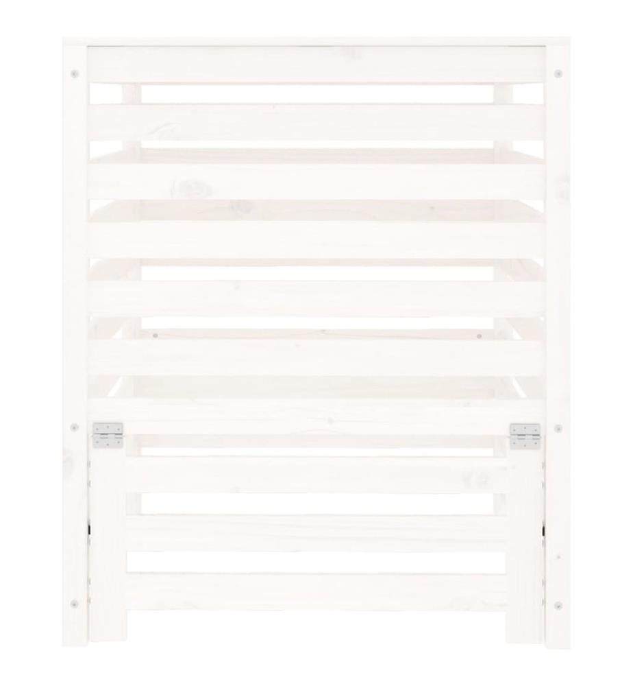 Komposter Weiss 82,5x82,5x99,5 cm Massivholz Kiefer