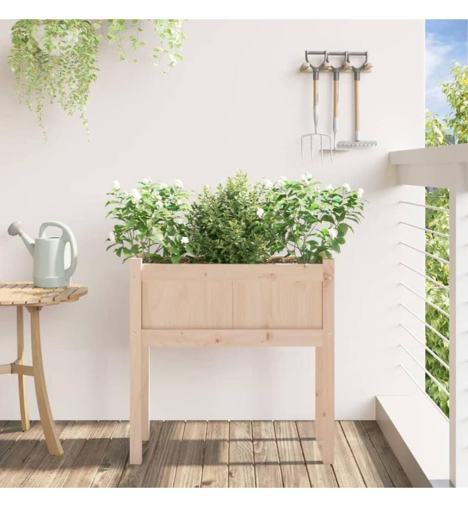 Jardinières avec pieds 70x31x70 cm bois de pin massif