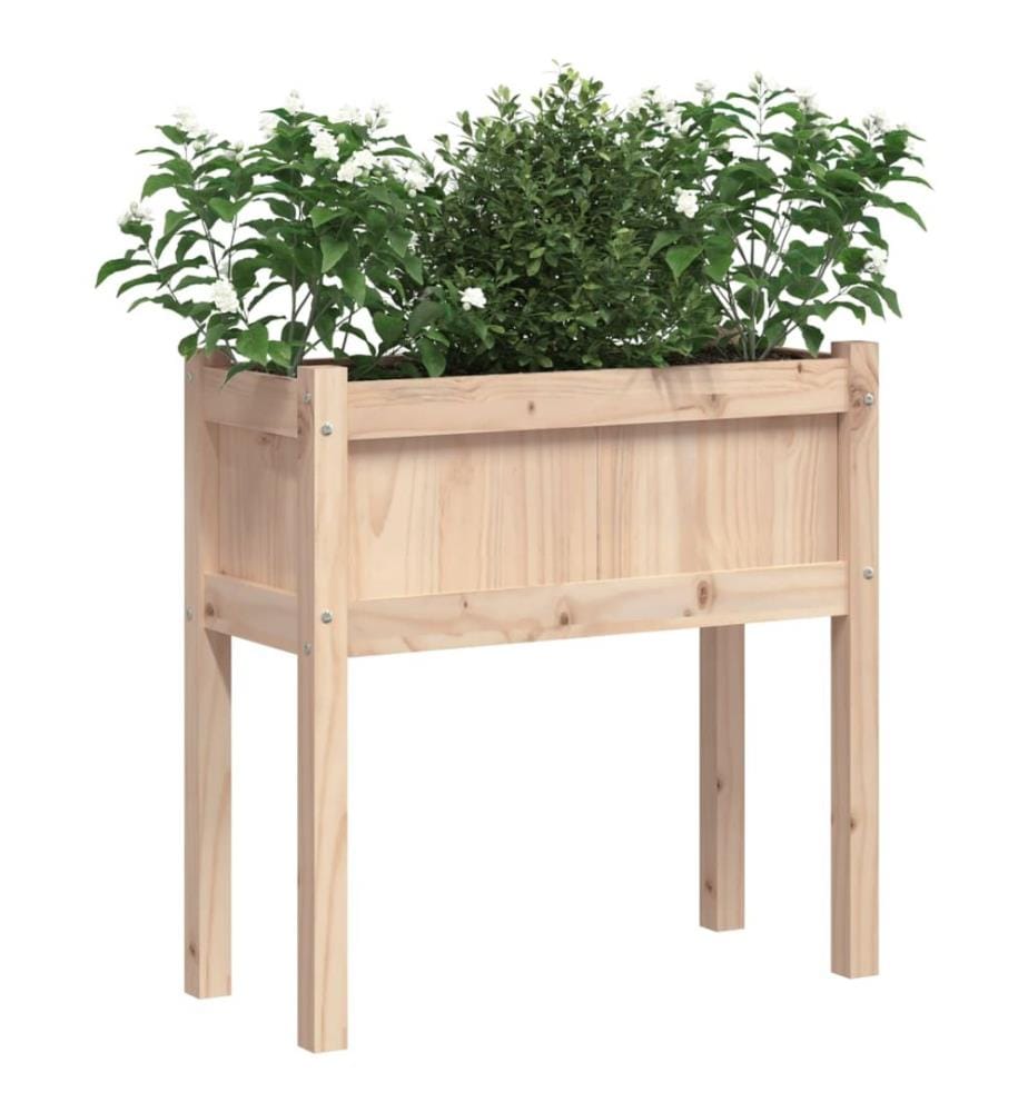 Jardinières avec pieds 70x31x70 cm bois de pin massif