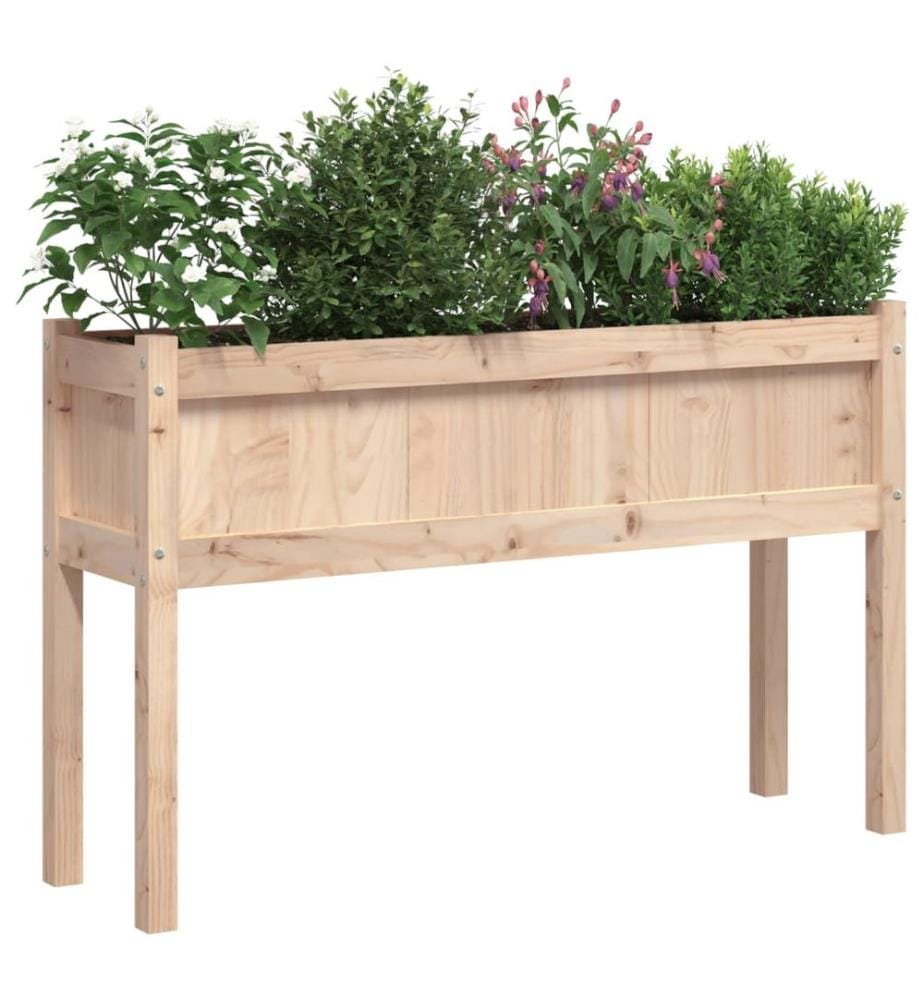 Jardinières avec pieds 110x31x70 cm bois de pin massif