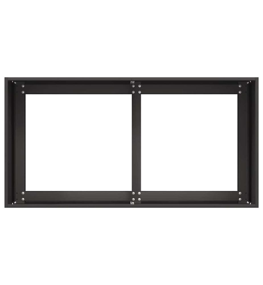 Pflanzkübel Schwarz 80x40x40 cm Kaltgewalzter Stahl