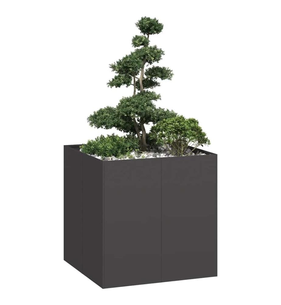 Jardinière noir 80x80x80 cm acier