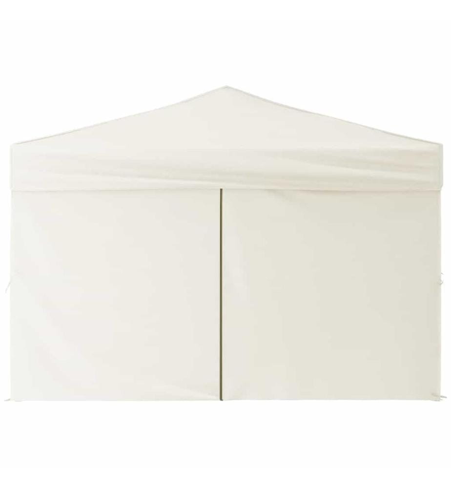Partyzelt Faltbar mit Seitenwänden Creme 3x3 m