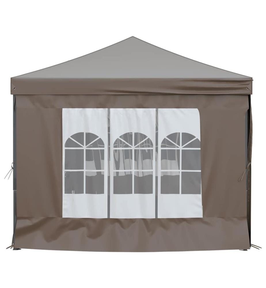 Partyzelt Faltbar mit Seitenwänden Taupe 3x6 m