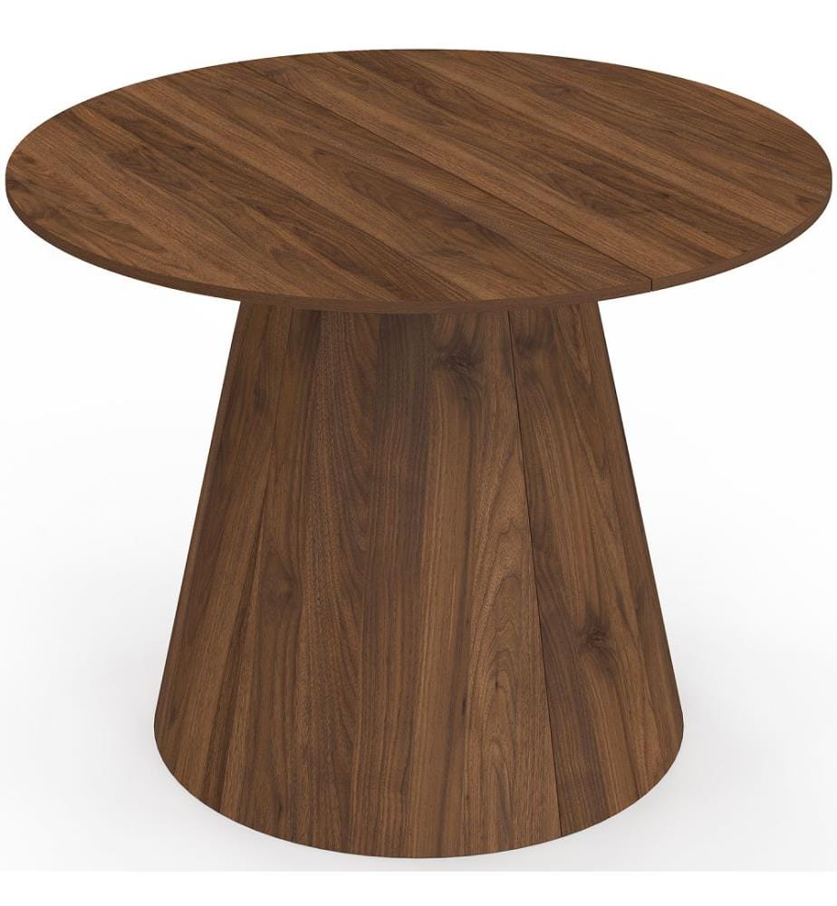 Table à manger ronde extensible Elvis - Noyer