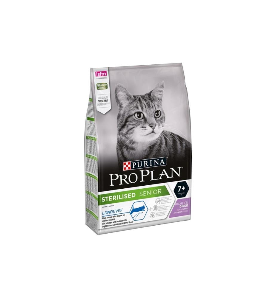 PURINA - Pro Plan Alimentation sèche Stériles . Longevis Adult 7+ Dinde 3 kg