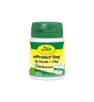 CDVET - Supplément alimentaire pour chiens cdProtect Dog, < 15 kg, 18 gélules