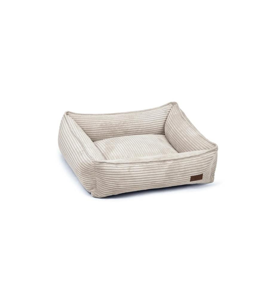 DESIGNED BY LOTTE - Lit Gris clair ribbé 65x60x20cm