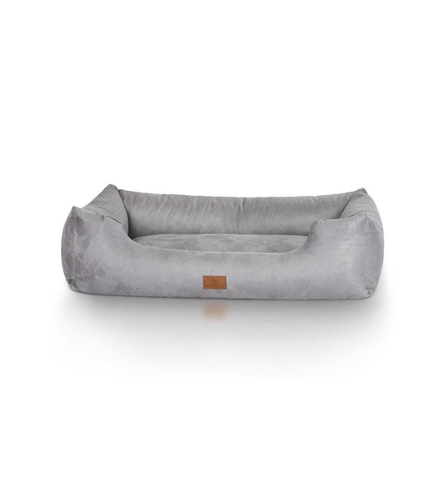 KNUFFELWUFF - Lit Dreamline Velour XXL, 120 x 85 cm, gris