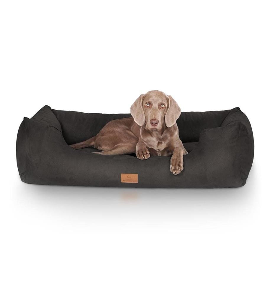 KNUFFELWUFF - Lit Dreamline Velour XXL, 120 x 85 cm, noir