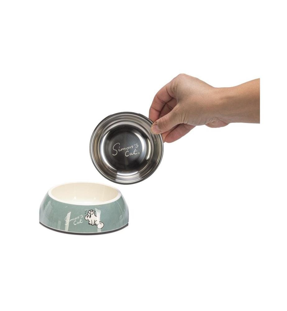 Simon's Cat - Écuelle en acier inoxydable 160 ml, vert