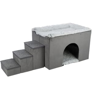 TRIXIE - Grotte Harvey avec escalier, 154 × 60 × 60 cm, gris