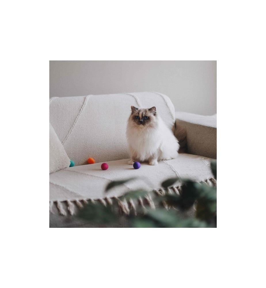 DISTRICT 70 - Jouet pour chat Jouets à billes Glow Felt, 35 mm, 4 pièces