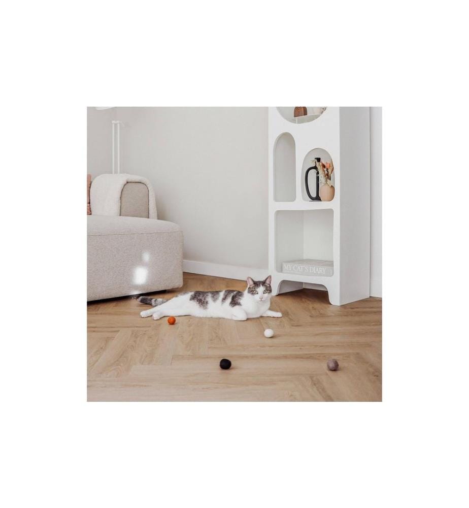 DISTRICT 70 - Jouet pour chat Jouets à billes Glow Felt, 35 mm, 4 pièces