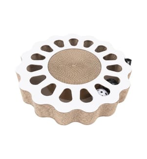 DISTRICT 70 - Jouet pour chat Planche de jeu Sunny White, 32 x 32 x 6 cm