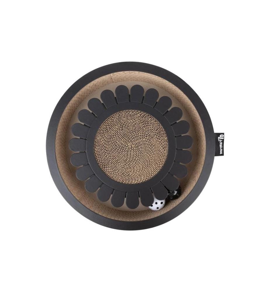 DISTRICT 70 - Jouet pour chat Planche de jeu Bloom Black, 32 x 32 x 6 cm