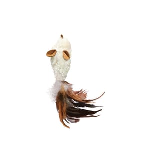 KONG - Cat Refillables Plüschmaus mit Federn 12 cm, 40g