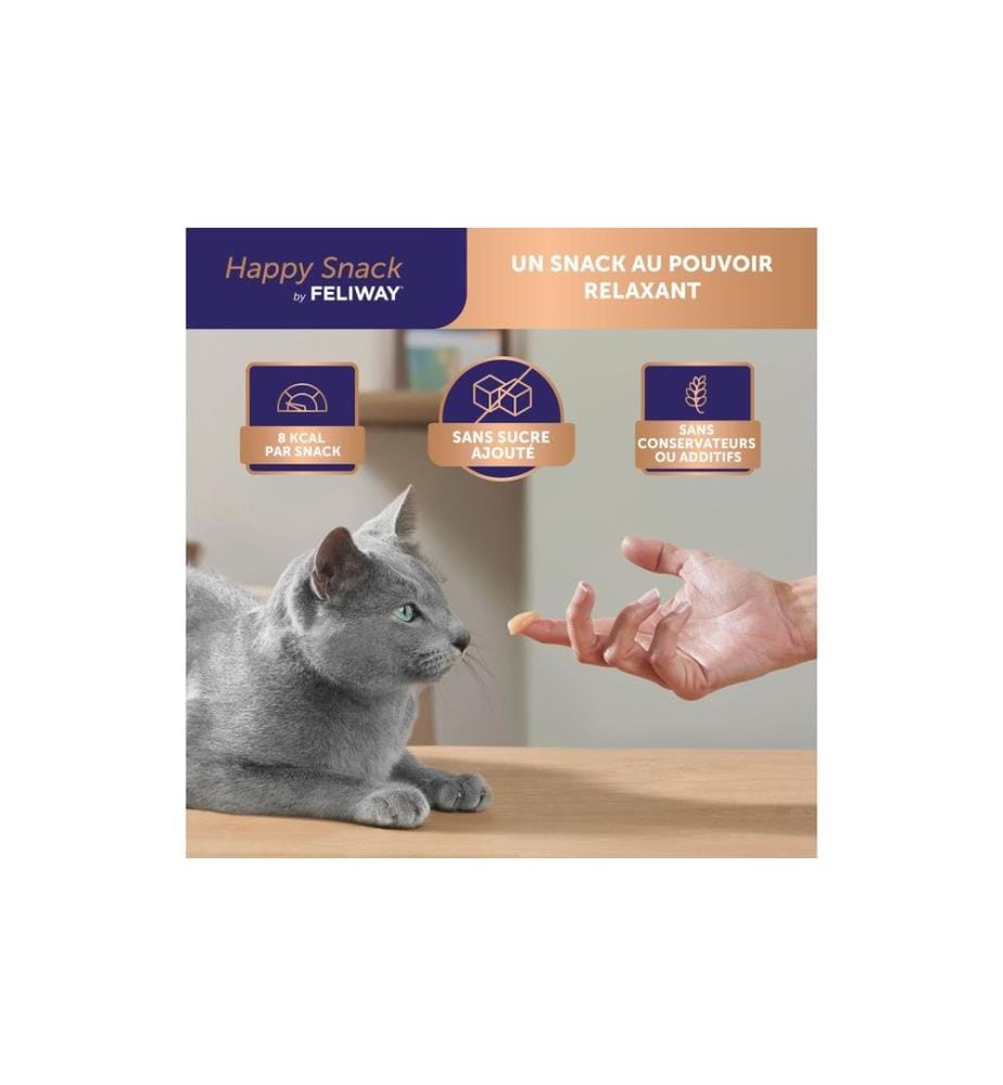 FELIWAY - Katzen-Snack Happy Snack Huhn, 6 x 15g