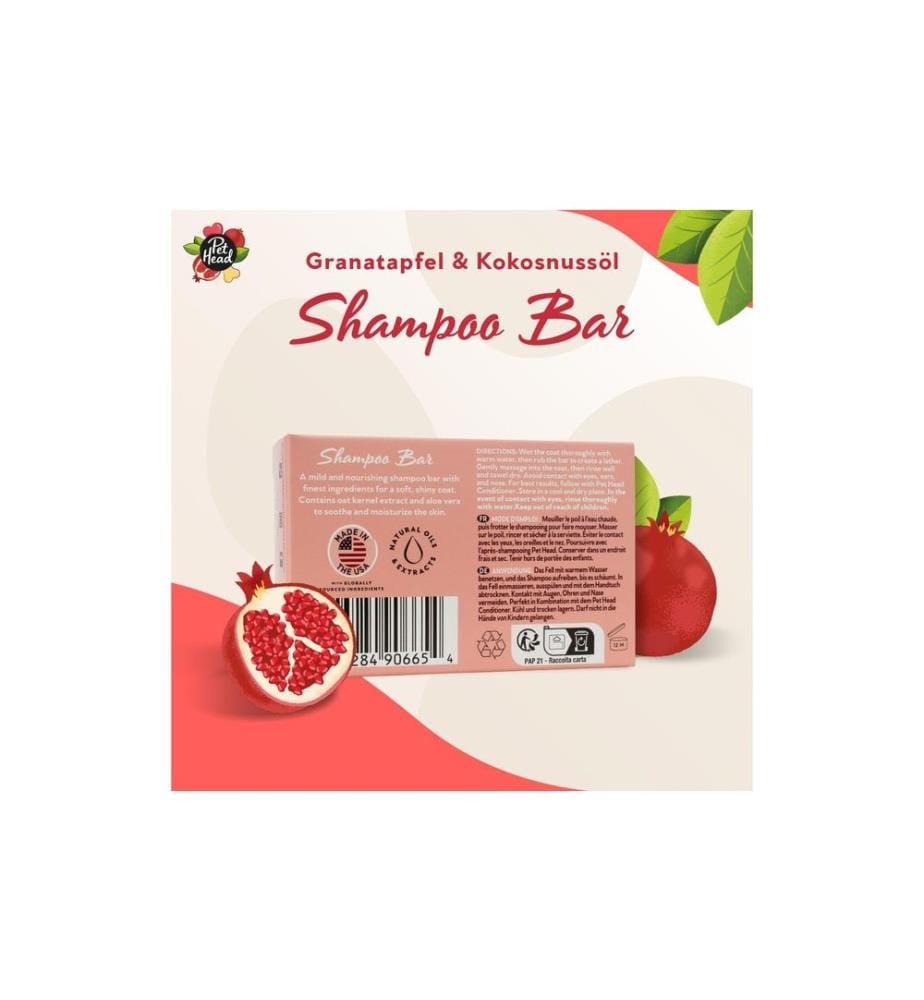 PET HEAD - Shampooing solide à la grenade 85 g
