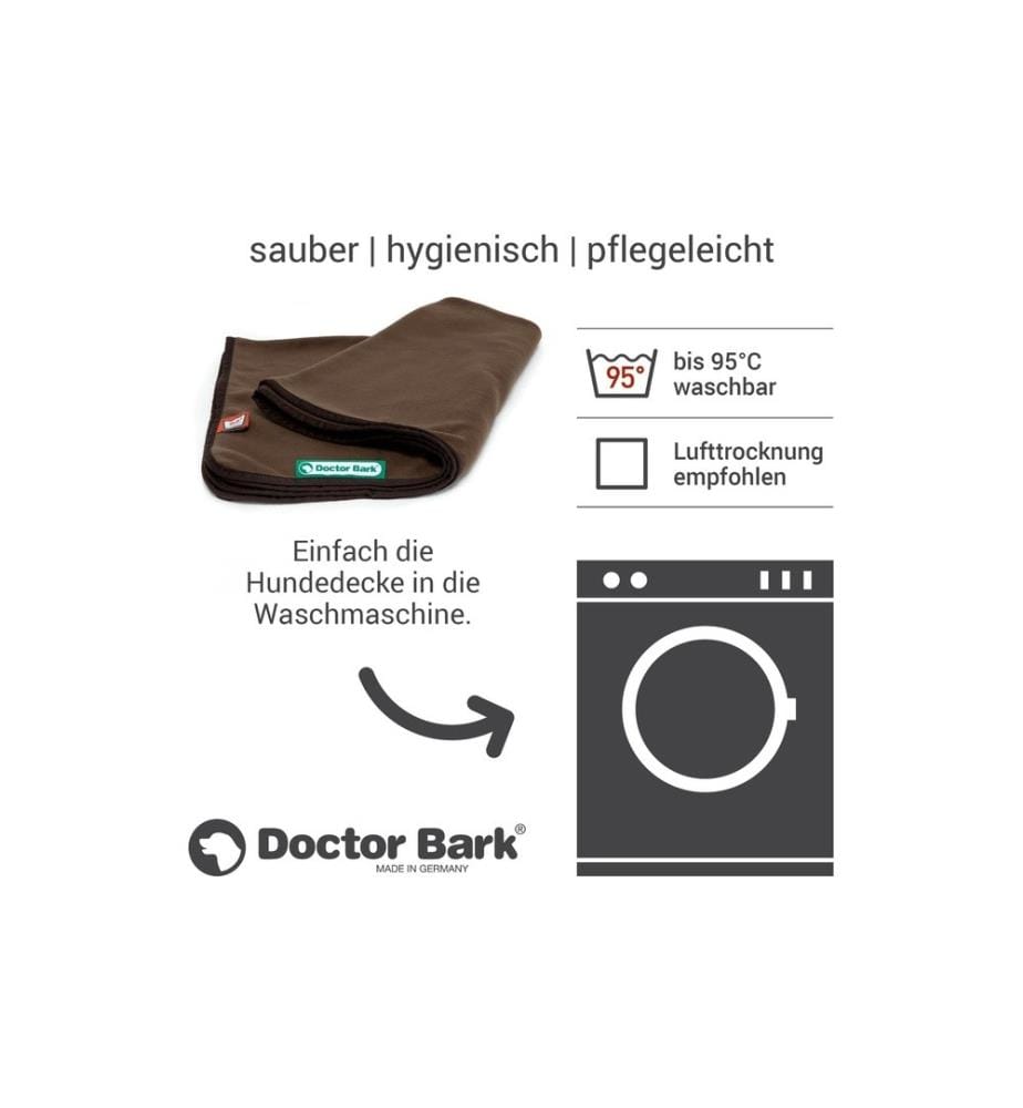 DOCTOR BARK - Couverture pour chien Fleece M Marron, 100 x 70 cm