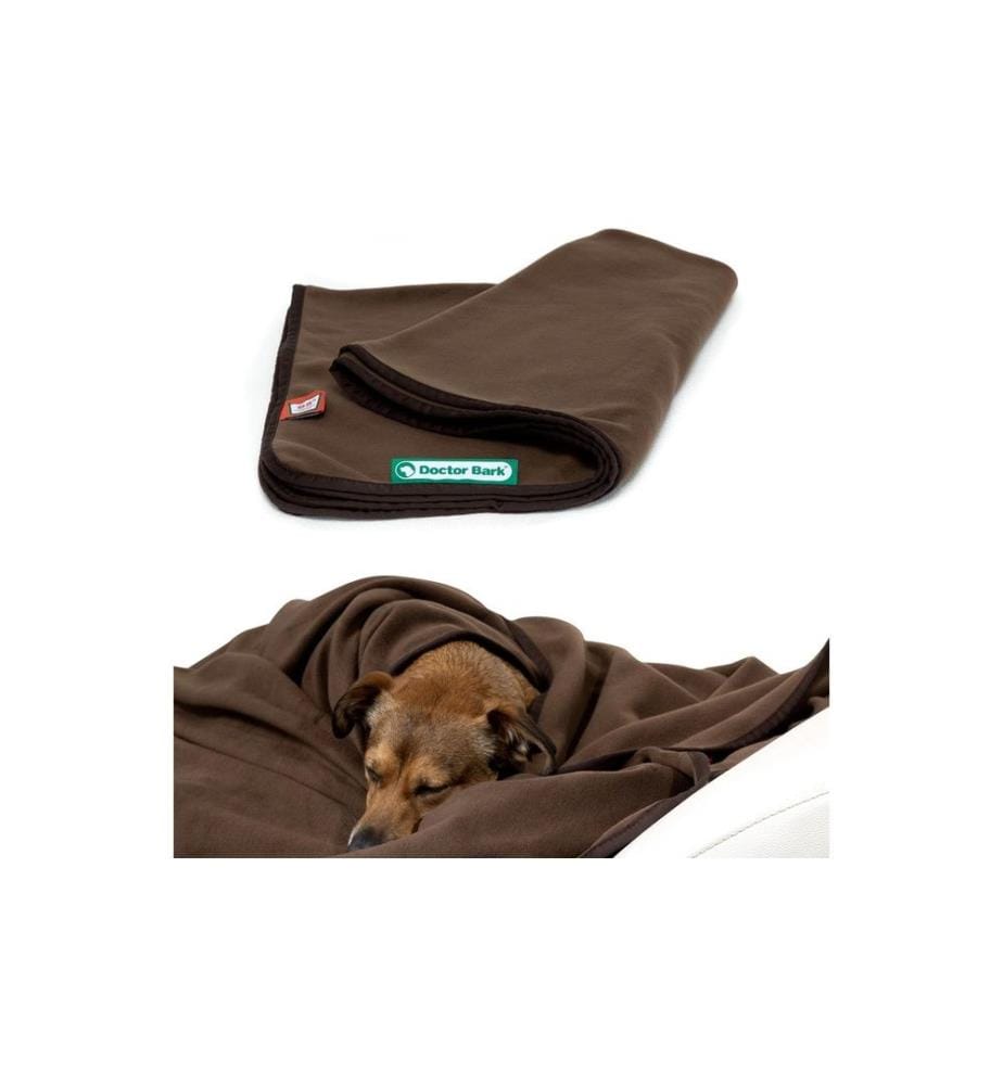 DOCTOR BARK - Couverture pour chien Fleece L brun, 120 x 90 cm