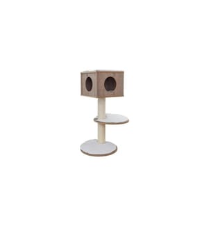 KERBL - Arbre à chat Dinari Light 110 cm, marron/blanc