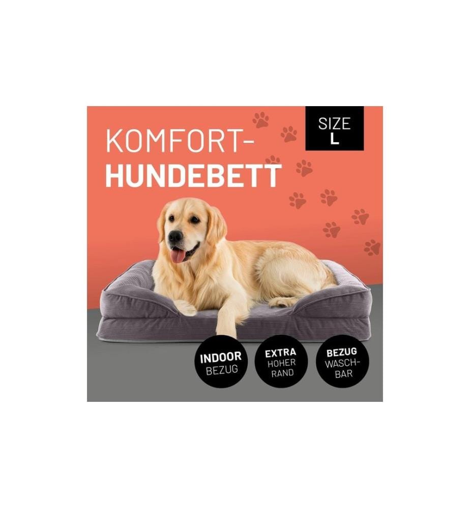 Lumaland - Lit pour chien Indoor Cord L Gris
